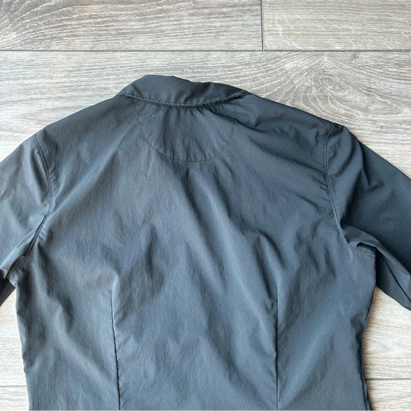 Merrell Black Button Down Opti Wick Short  Sleeve Shirt - Picture 13 of 15